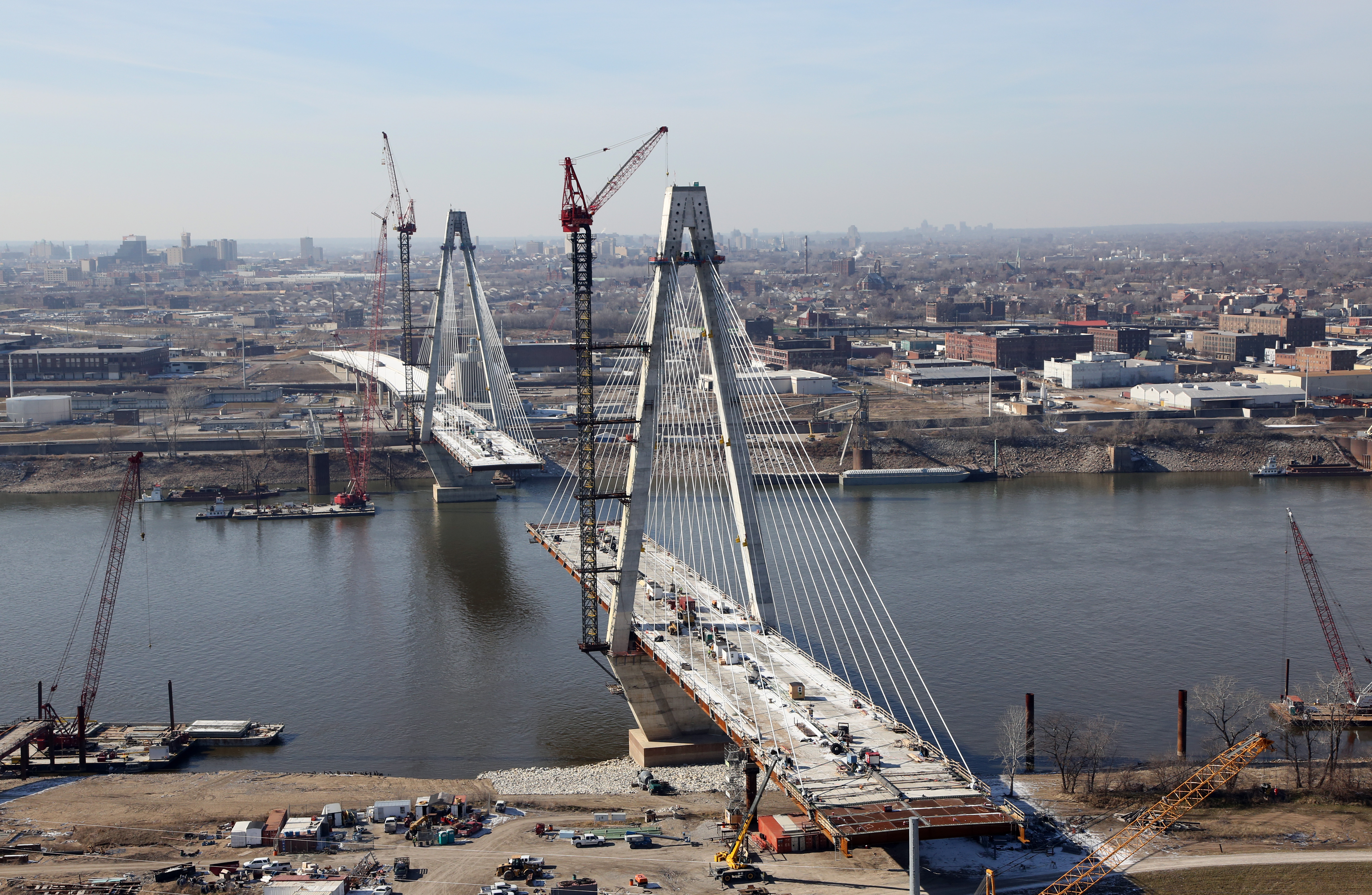 Stan Musial Veterans Memorial Bridge at Night - St. Louis Missouri