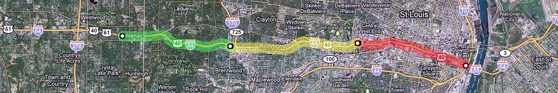 I-64 status map