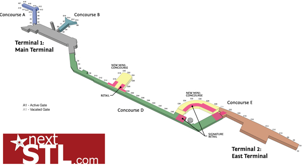 Lambert Airport Map Terminal 1