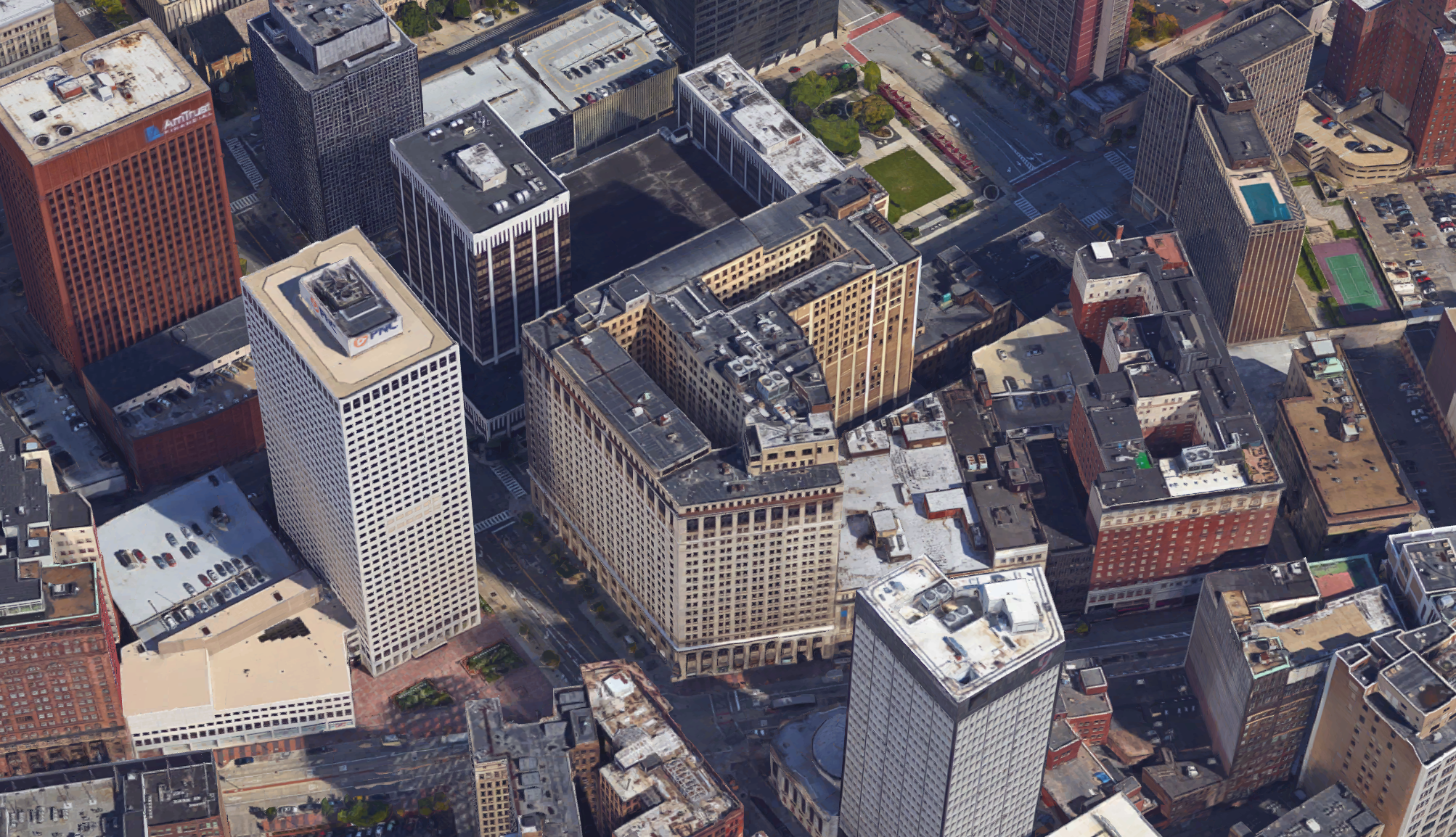 Huntington Building - Cleveland aerial
