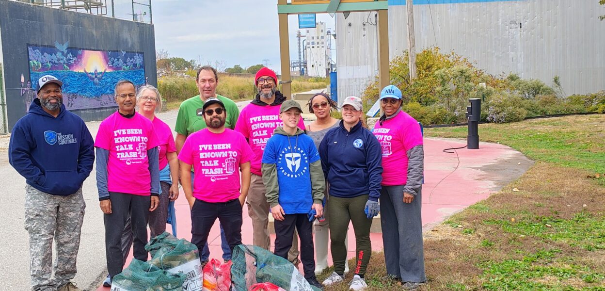 Trash Bash Volunteers at Mary Meachum site